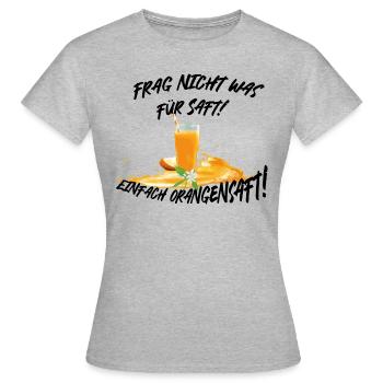 Orangensaft - Frauen T-Shirt - Grau meliert - Vorne - AI Model Female 172 dark (172cm)