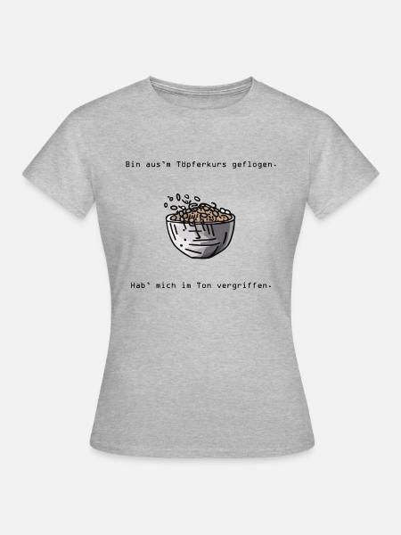 Töpferkurs - Frauen T-Shirt - Grau meliert
