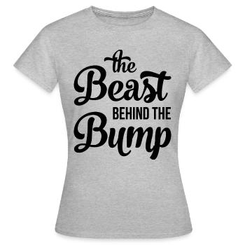 LA BÉBÉ GARDER cadeau drôle Enceinte - T-shirt Femme - gris chiné - Devant - AI Model Female 172 dark (172cm)
