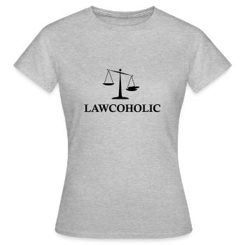 Lawcoholic Design, law school, law student - Women's T-Shirt - heather grey - Front - AI Model Female 172 dark (172cm)