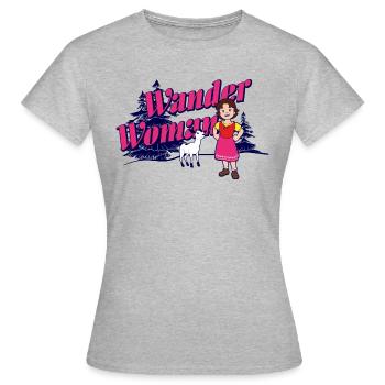 Heidi Wander Woman - Frauen T-Shirt - Grau meliert - Vorne - AI Model Female 172 dark (172cm)