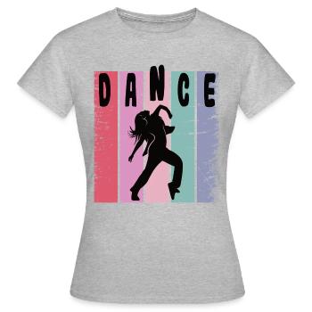 Dancing Woman Hip Hop - Women's T-Shirt - heather grey - Front - AI Model Female 172 dark (172cm)