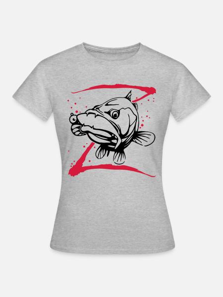 Z wie Zander - Frauen T-Shirt - Grau meliert