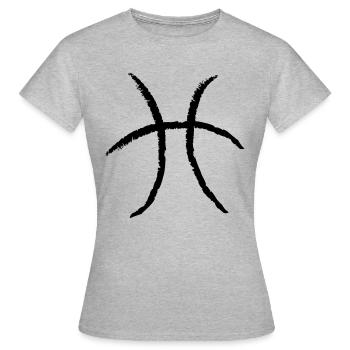 Poissons du zodiaque - Poissons - T-shirt Femme - gris chiné - Devant - AI Model Female 172 dark (172cm)