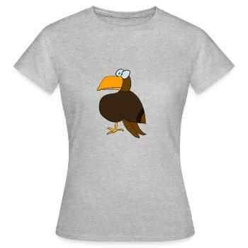Kleiner tollpatschiger Adler - Frauen T-Shirt - Grau meliert - Vorne - AI Model Female 172 dark (172cm)