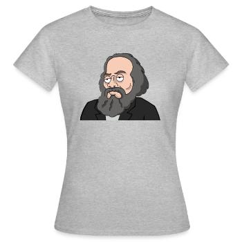Karl Marx - Frauen T-Shirt - Grau meliert - Vorne - AI Model Female 172 dark (172cm)