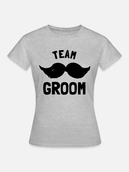 Team Groom - Frauen T-Shirt - Grau meliert