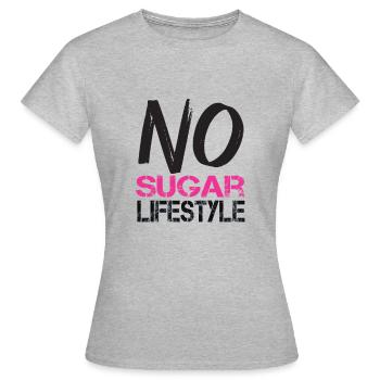 No Sugar - Women's T-Shirt - heather grey - Front - AI Model Female 172 dark (172cm)