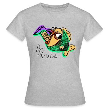 Poisson tentacule - T-shirt Femme - gris chiné - Devant - AI Model Female 172 dark (172cm)