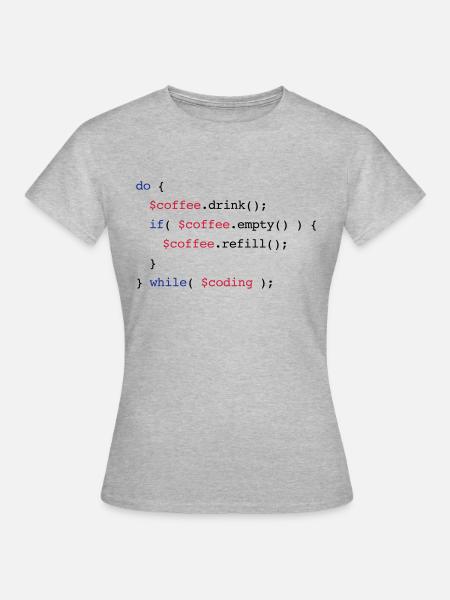 Code Coffee Refill Coding v2 - Women's T-Shirt - heather grey