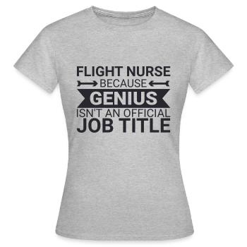 Infirmière de vol Genius Air Rescue - T-shirt Femme - gris chiné - Devant - AI Model Female 172 dark (172cm)