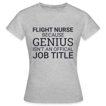 Infirmière de vol Genius Air Rescue - T-shirt Femme - gris chiné - Devant - AI Model Female 172 dark (172cm)