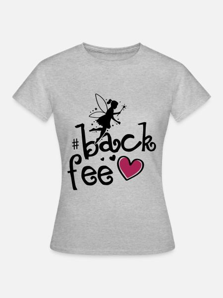 Fee Backen Herz Backfee Liebe - Frauen T-Shirt - Grau meliert