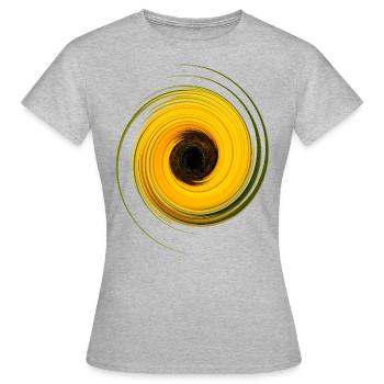 Whirlpool - golden spiral with dark hole - Women's T-Shirt - heather grey - Front - AI Model Female 172 dark (172cm)