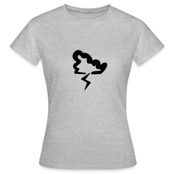 Jour d’orage - T-shirt Femme - gris chiné - Devant - AI Model Female 172 dark (172cm)