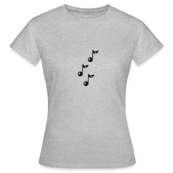 Musical Notes - Women's T-Shirt - heather grey - Front - AI Model Female 172 dark (172cm)