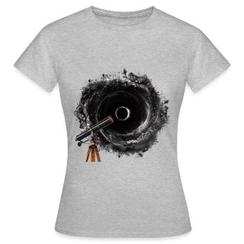 Der Kosmos und seine Objekte sind voller Rätsel - Frauen T-Shirt - Grau meliert - Vorne - AI Model Female 172 dark (172cm)