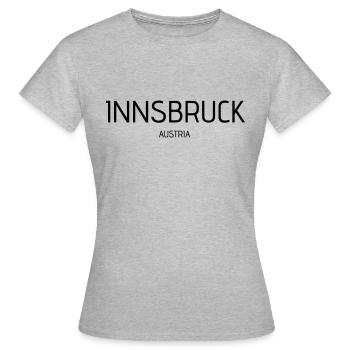 Innsbruck - Frauen T-Shirt - Grau meliert - Vorne - AI Model Female 172 dark (172cm)