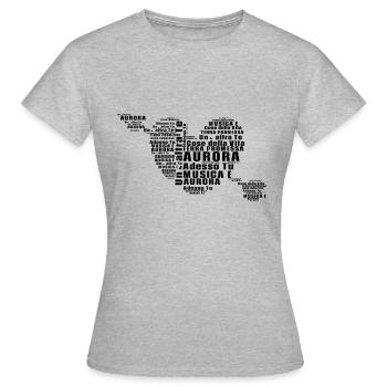 L’Aurora ,Terra Promessa,Adesso Tu, Italo Hit - T-shirt Femme - gris chiné - Devant - AI Model Female 172 dark (172cm)