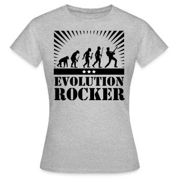 Evolution Rocker - Women's T-Shirt - heather grey - Front - AI Model Female 172 dark (172cm)