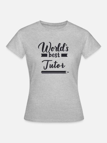 World's best tutor - Women's T-Shirt - heather grey