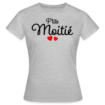 Petite Moitié Humour Surnom Affectueux Femme - T-shirt Femme - gris chiné - Devant - AI Model Female 172 dark (172cm)