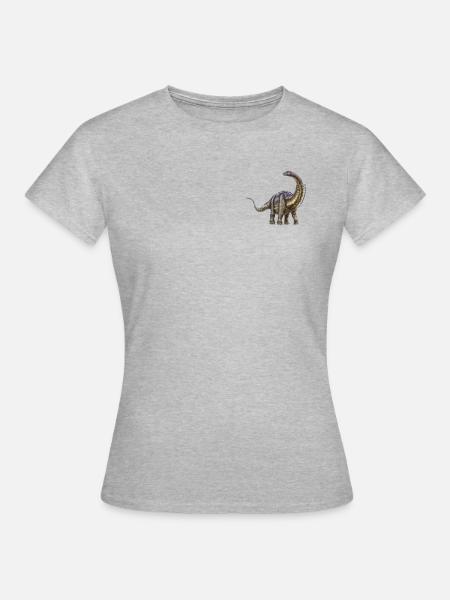 T-Rex World Dinosaurier Apatosaurus - Frauen T-Shirt - Grau meliert
