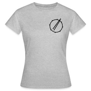 Snare & Sticks - Frauen T-Shirt - Grau meliert - Vorne - AI Model Female 172 dark (172cm)