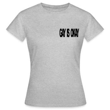Gay est d'accord - T-shirt Femme - gris chiné - Devant - AI Model Female 172 dark (172cm)