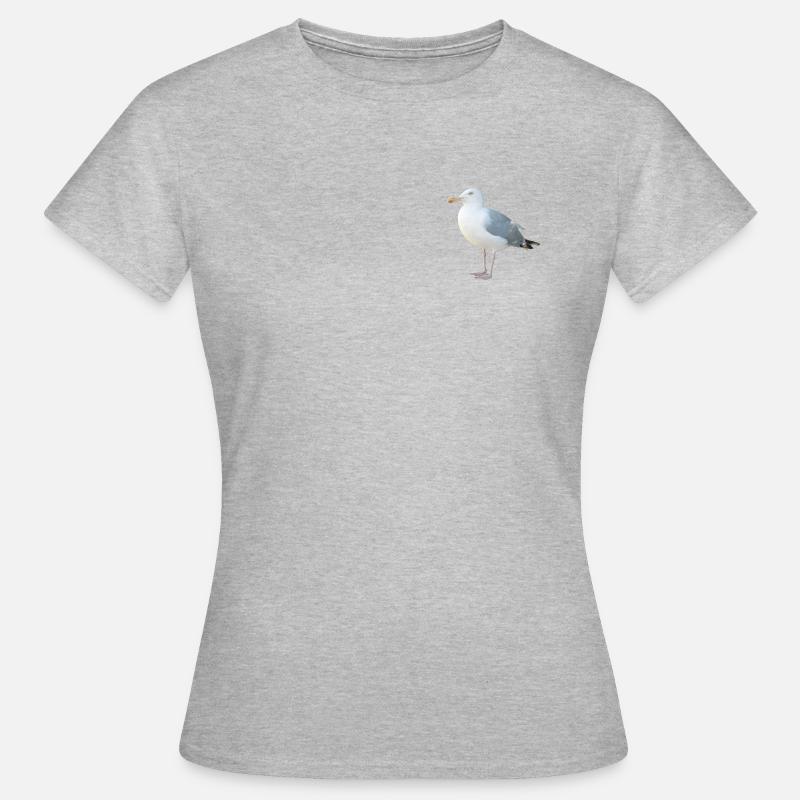 Måge - Dame-T-shirt - grå meleret