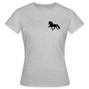 Tölter Cheval islandais - T-shirt Femme - gris chiné - Devant - AI Model Female 172 dark (172cm)