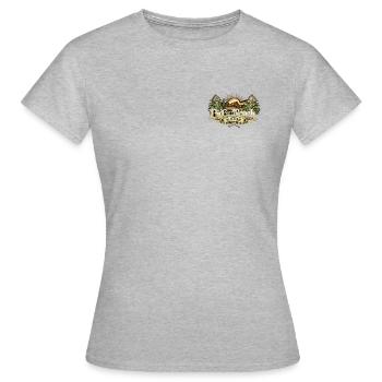 bigbudranch Vintage Retro  - Frauen T-Shirt - Grau meliert - Vorne - AI Model Female 172 dark (172cm)