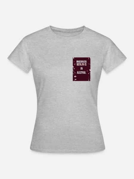 Geschenkidee für Geographielehrer aus Innsbruck - Frauen T-Shirt - Grau meliert