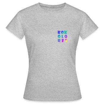 KOKOLORES lustige Wörter Quatsch Wort - Frauen T-Shirt - Grau meliert - Vorne - AI Model Female 172 dark (172cm)