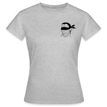 Dude - Frauen T-Shirt - Grau meliert - Vorne - AI Model Female 172 dark (172cm)