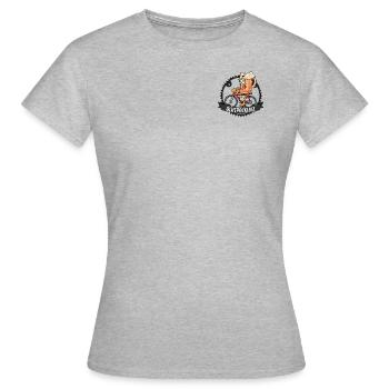 Pédales de bière - T-shirt Femme - gris chiné - Devant - AI Model Female 172 dark (172cm)