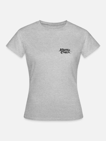 Le Seigneur Des Anneaux Middle-Earth Logo Poitrine - T-shirt Femme - gris chiné