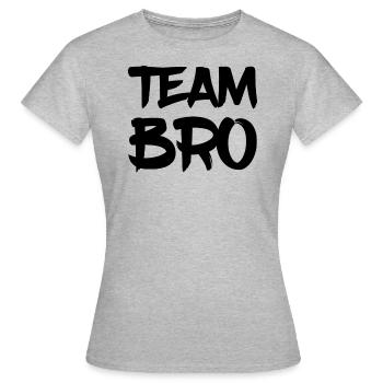 Team Bro - Frauen T-Shirt - Grau meliert - Vorne - AI Model Female 172 dark (172cm)