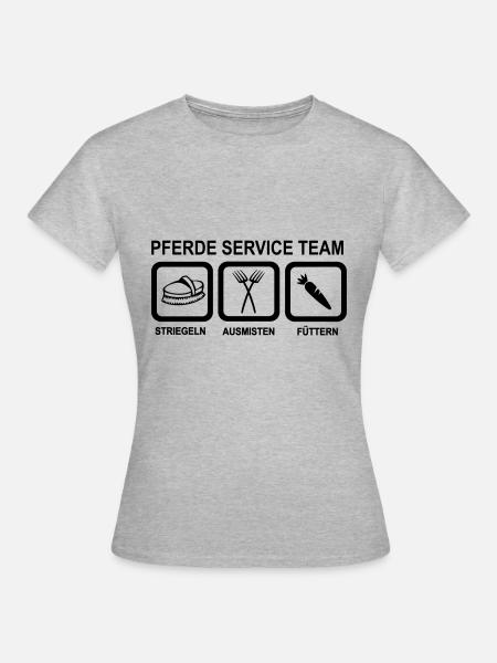 Pferd - Frauen T-Shirt - Grau meliert