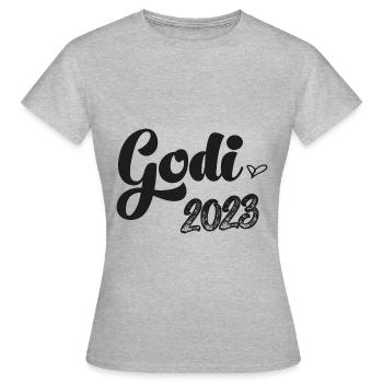Godi 2023 Beste Godi der Welt Patentante - Frauen T-Shirt - Grau meliert - Vorne - AI Model Female 172 dark (172cm)