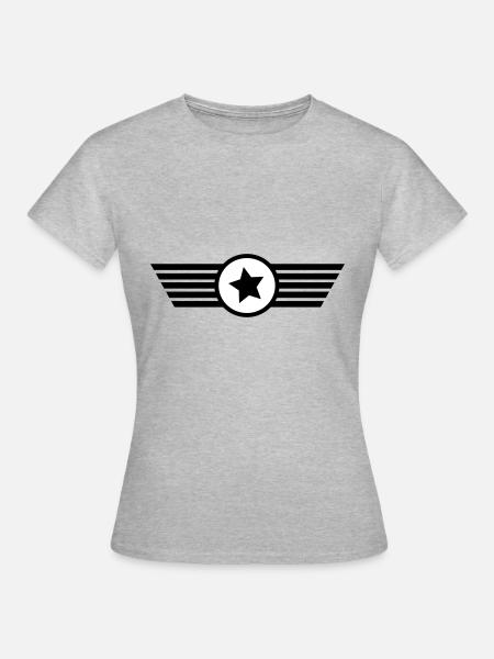 Wappen - Frauen T-Shirt - Grau meliert