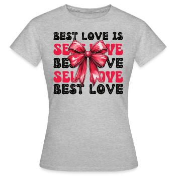 Selbstliebe Valentinstag Kokette - Frauen T-Shirt - Grau meliert - Vorne - AI Model Female 172 dark (172cm)