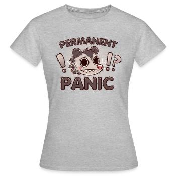Opossum panique permanent - T-shirt Femme - gris chiné - Devant - AI Model Female 172 dark (172cm)