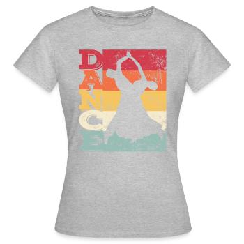 Danse de salon Valse viennoise - T-shirt Femme - gris chiné - Devant - AI Model Female 172 dark (172cm)