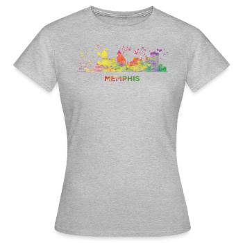 Memphean Skyline Memphis - Women's T-Shirt - heather grey - Front - AI Model Female 172 dark (172cm)