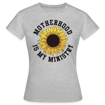 La maternité est mon ministère - T-shirt Femme - gris chiné - Devant - AI Model Female 172 dark (172cm)