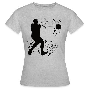 Lanceur de marteau Colorsplash Lancer de marteau - T-shirt Femme - gris chiné - Devant - AI Model Female 172 dark (172cm)