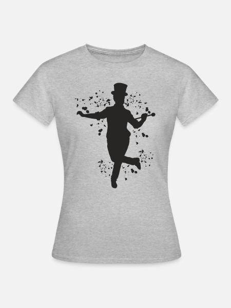 Stepptänzer Stepptanzen Kinder Stepptanz - Frauen T-Shirt - Grau meliert