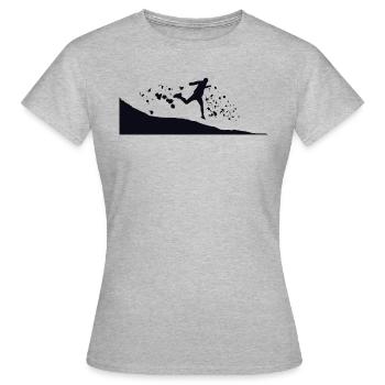 Trail Runner Cross Trail Bergläufer - Frauen T-Shirt - Grau meliert - Vorne - AI Model Female 172 dark (172cm)