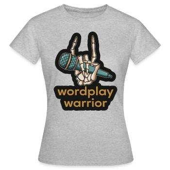 Poetry Slam Pun Warrior Slam Poetry - Women's T-Shirt - heather grey - Front - AI Model Female 172 dark (172cm)
